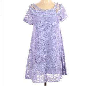 Free People Purple Pattern Lace Dress
